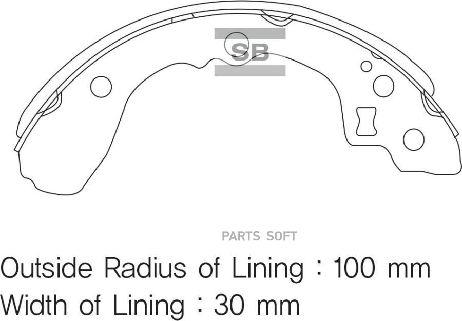 

Тормозные колодки Sangsin brake барабанные SA134, SA134