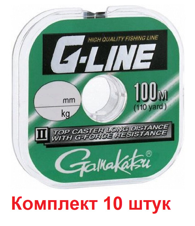 фото Леска для рыбалки gamakatsu g-line topcaster 0,14mm 100m -10 штук