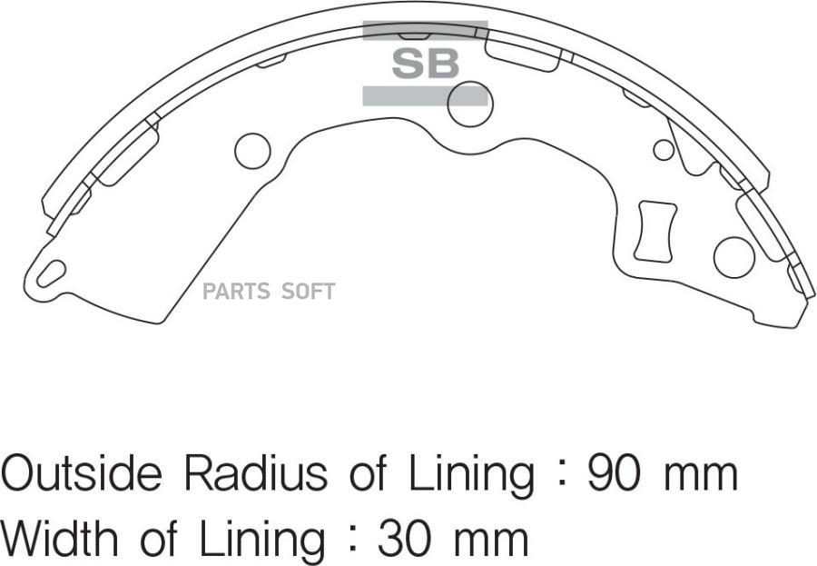 

Тормозные колодки Sangsin brake барабанные SA154, SA154