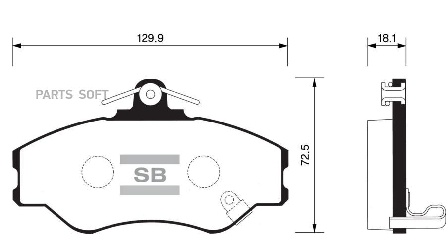 

Тормозные колодки Sangsin brake передние SP1072, SP1072