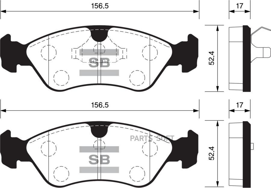 

Тормозные колодки Sangsin brake передние SP1078, SP1078
