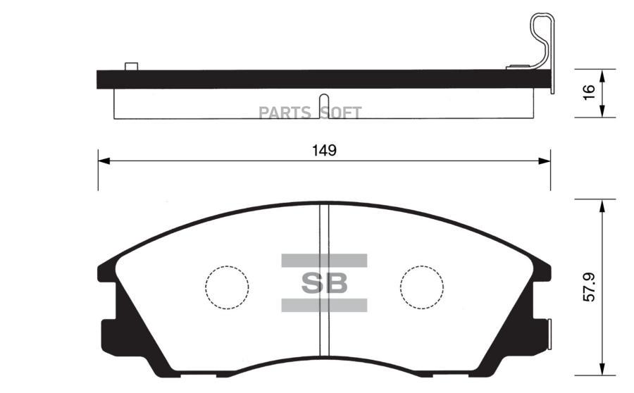 

Тормозные колодки Sangsin brake передние SP1097, SP1097
