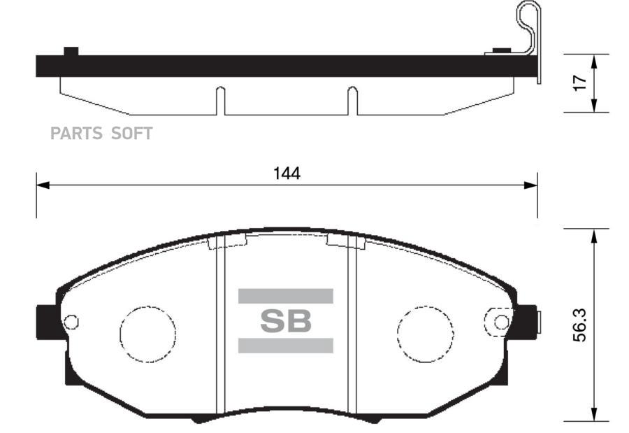

Тормозные колодки Sangsin brake передние SP1193, SP1193