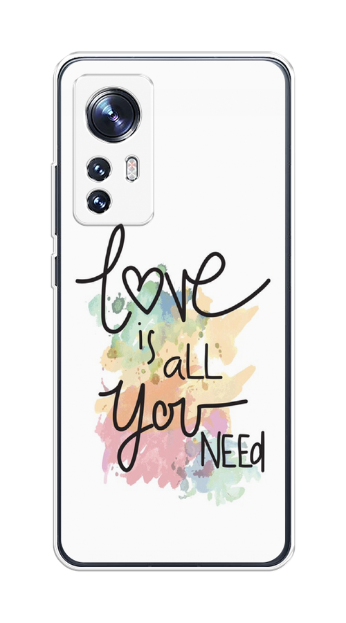 

Чехол на Xiaomi 12/12X/12S "Love is all you need", Белый;черный;зеленый, 316050-1