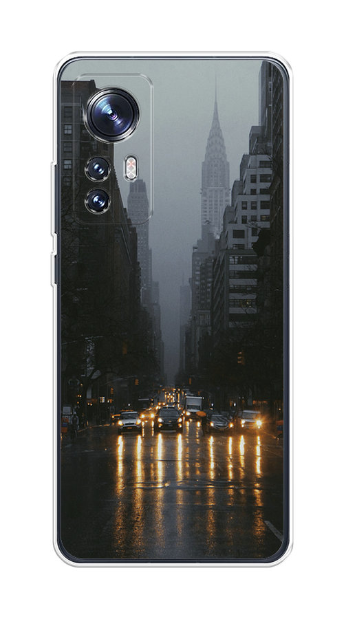 

Чехол на Xiaomi 12/12X/12S "Дождливый Нью Йорк", Черный;серый, 316050-1