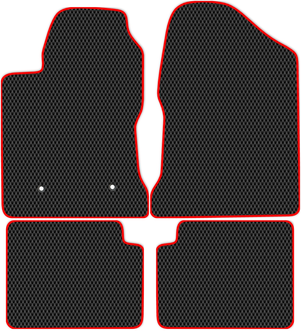 

Коврики ЭВА в салон для Toyota Corolla 9 (E120) 2004 - 2007, 4 шт. черный, красный кант, 4813-S4Y-H