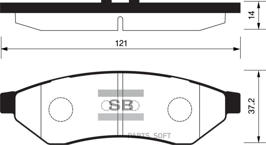 

Тормозные колодки Sangsin brake задние SP1252, SP1252