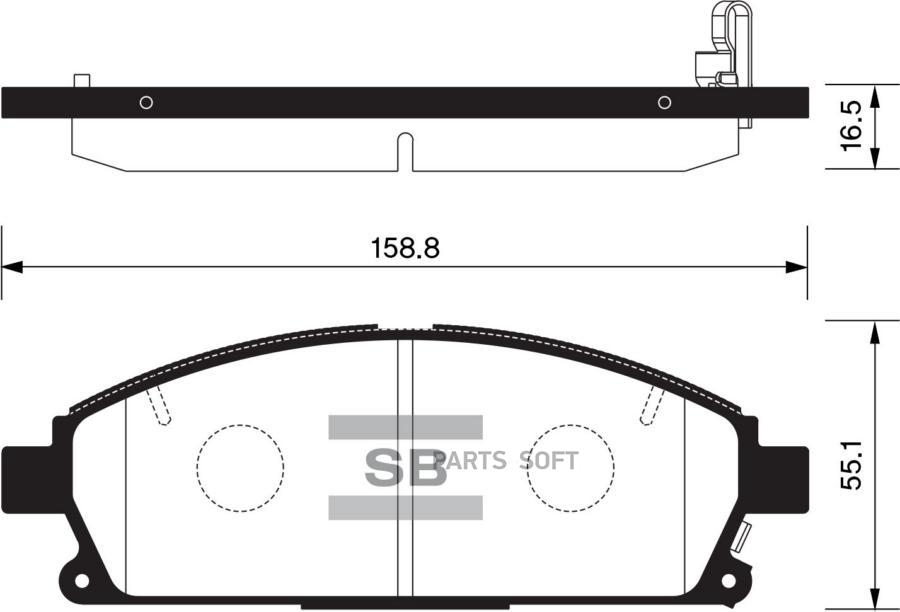 

Тормозные колодки Sangsin brake передние SP1365, SP1365