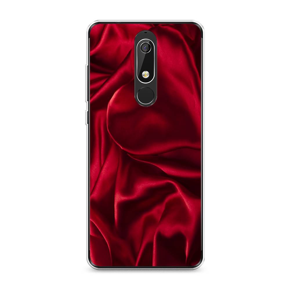 фото Чехол awog "текстура красный шелк" для nokia 5.1