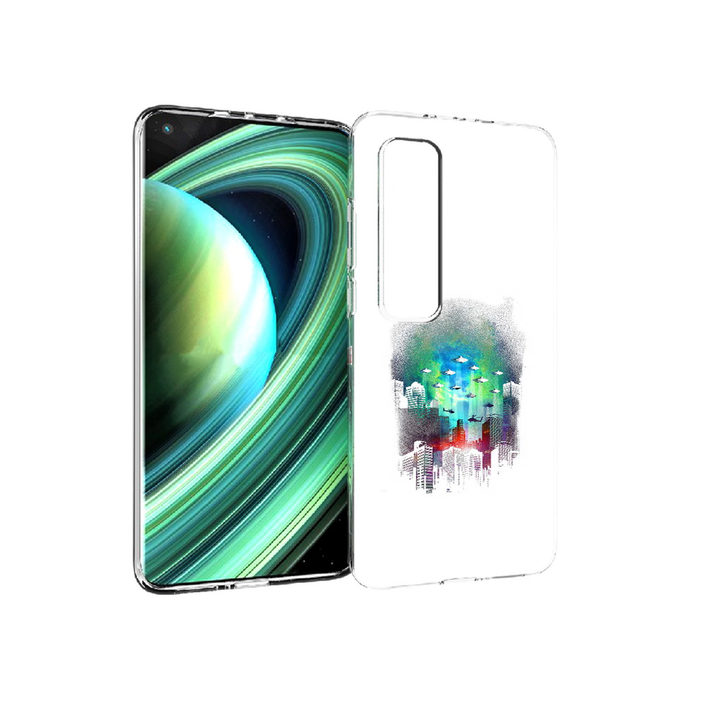 

Чехол MyPads Tocco для Xiaomi Mi 10 Ultra город в свечении (PT156404.264.296), Прозрачный, Tocco