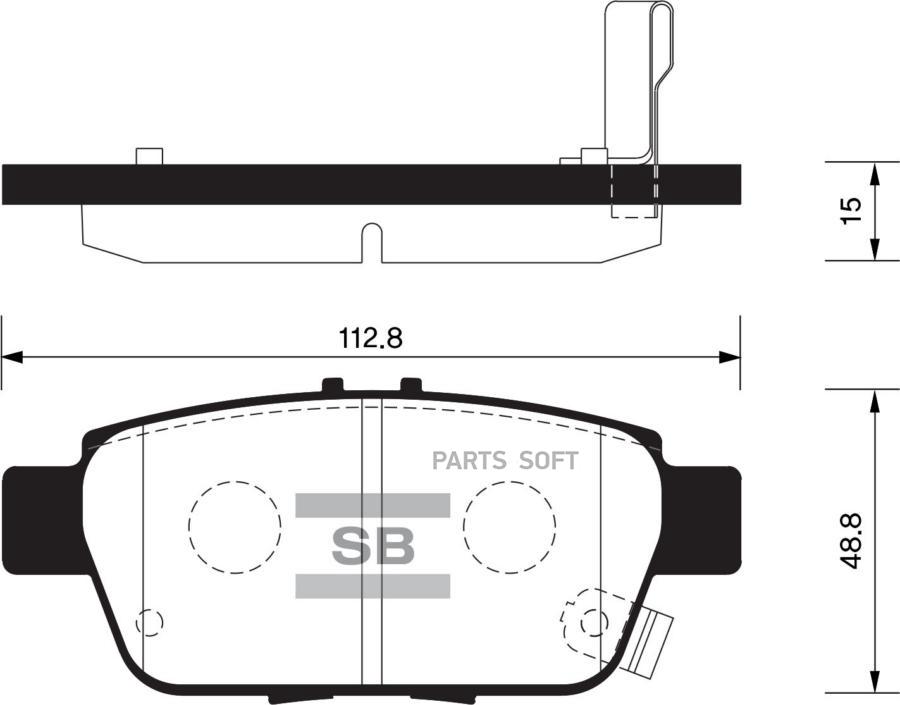 

Тормозные колодки Sangsin brake задние SP1430, SP1430