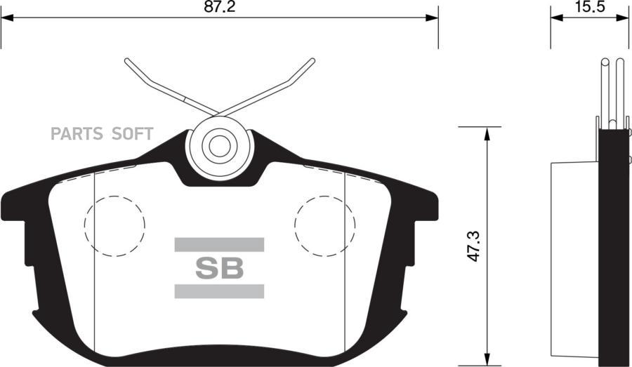 

Тормозные колодки Sangsin brake задние SP1531, SP1531
