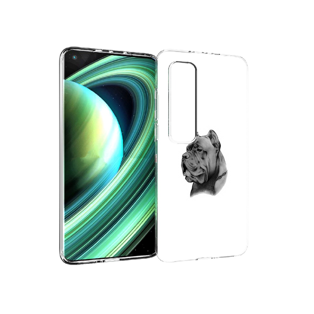 

Чехол MyPads Tocco для Xiaomi Mi 10 Ultra грозный бульдог (PT156404.264.300), Прозрачный, Tocco