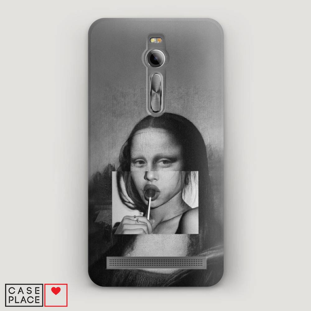 фото Чехол awog "mona lisa sucking lollipop" для asus zenfone 2 ze550ml/ze551ml