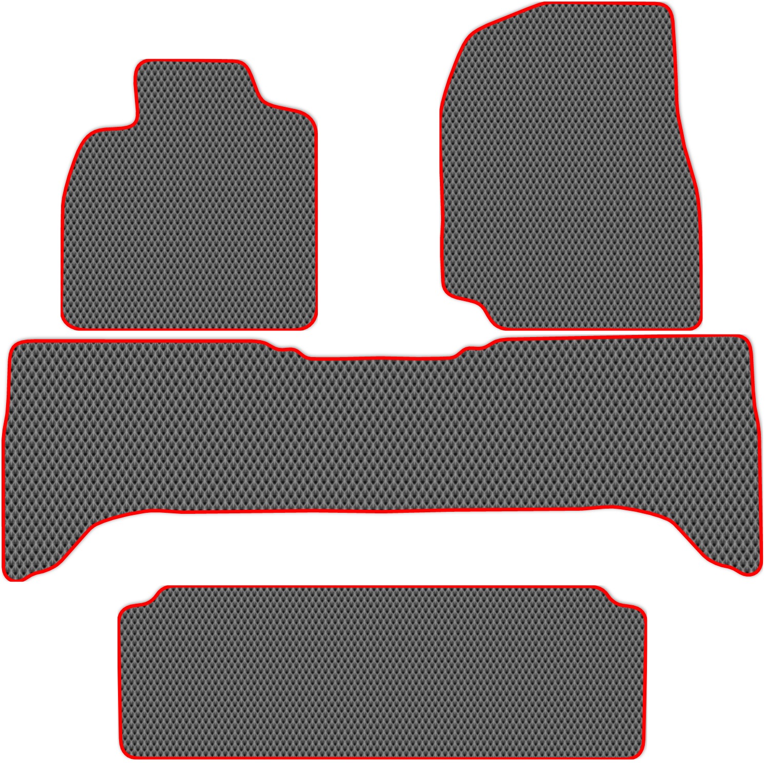 

Коврики ЭВА в салон для Toyota Land Cruiser 10 2002 - 2007 +3 ряд, 4 шт. серый, 4818-WP4N-H