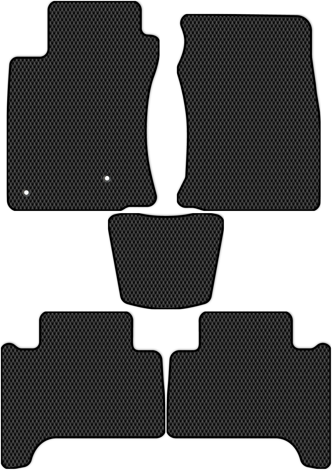 

Коврики ЭВА в салон для Toyota Land Cruiser Prado 3 (J120) 2002 - 2009, 5 шт. черный, 4820-S5YT-H