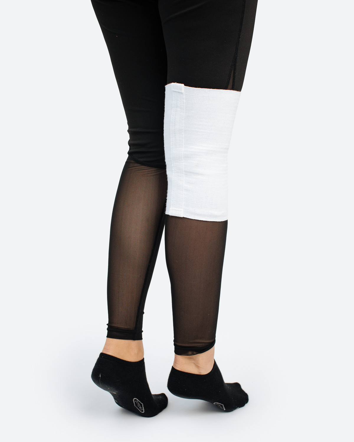  Бандаж компрессионный на колено Cotton АЛЬМЕД белый р. 7/XXXL