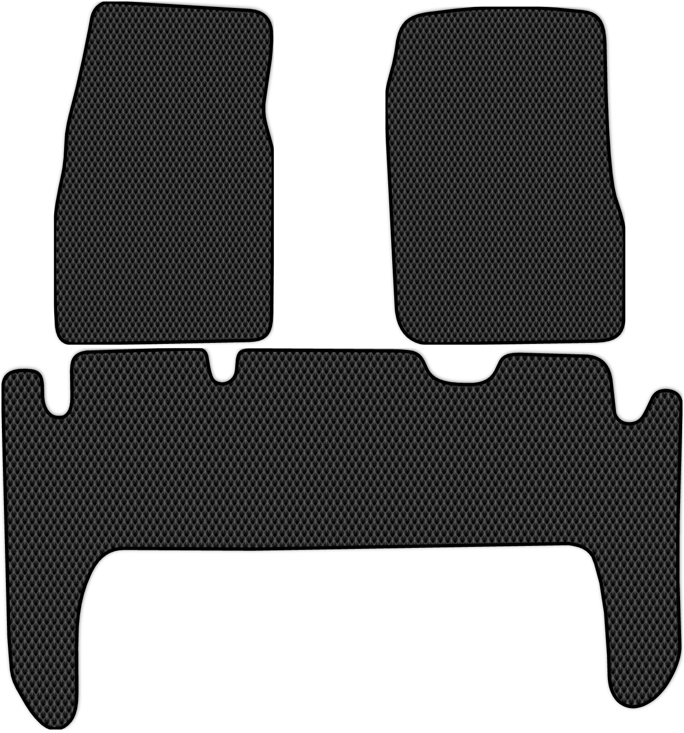 

Коврики ЭВА в салон для Toyota Land Cruiser 9 1990 - 1997, 3 шт. черный, 4822-W3N-H