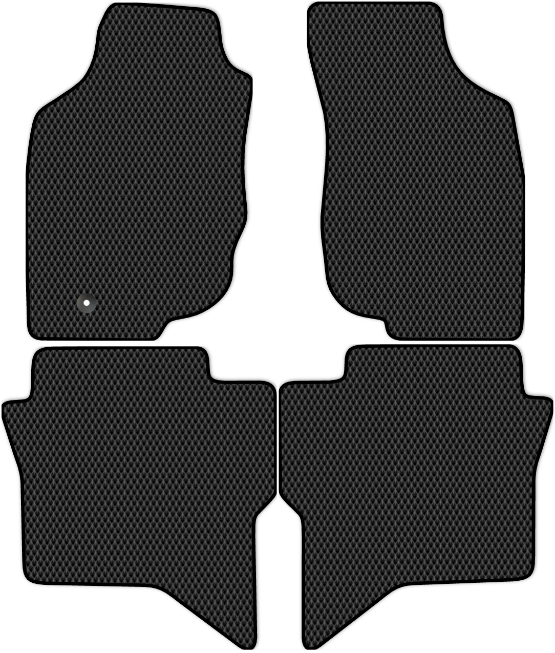 

Коврики ЭВА в салон для Toyota Hilux Pick Up 7 (AN10/AN20) 2008 - 2011, 4 шт. черный, 4826-S4N-H