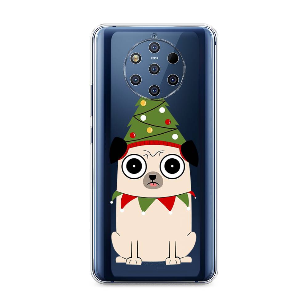 

Чехол на Nokia 9 Pure View "Собачка с ёлочкой", Бежевый;красный;зеленый, 122350-1