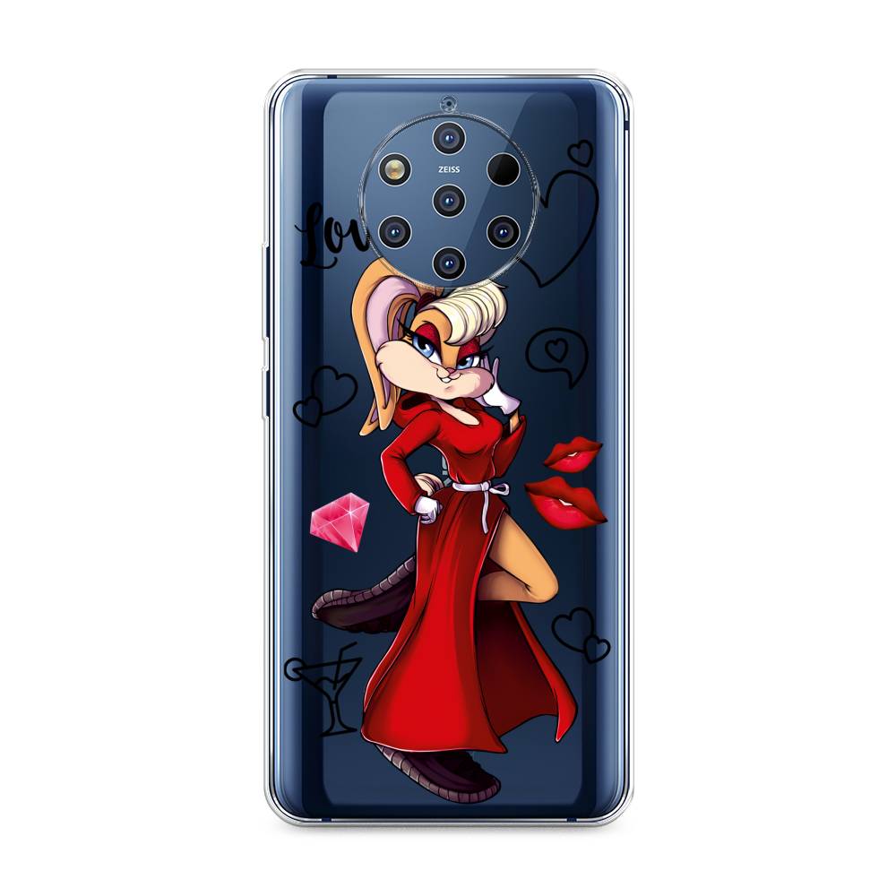 

Чехол на Nokia 9 Pure View "Rich Lola Bunny", Красный;бежевый;оранжевый, 122350-6