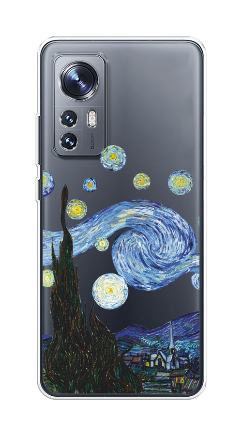 

Чехол на Xiaomi 12/12X/12S "Ночь Ван Гога", Голубой;синий;черный, 316050-1