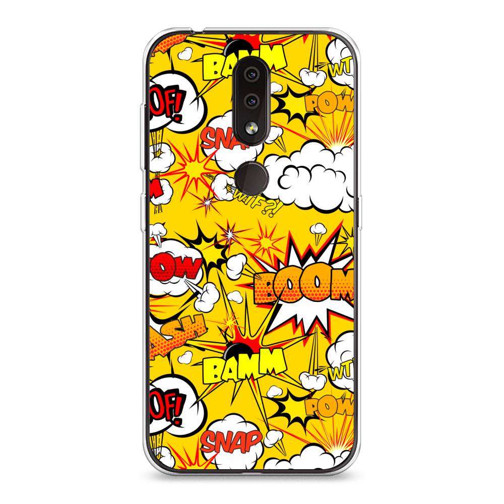 

Чехол на Nokia 4.2 "Поп Арт эффекты", Желтый;белый;оранжевый, 122550-6