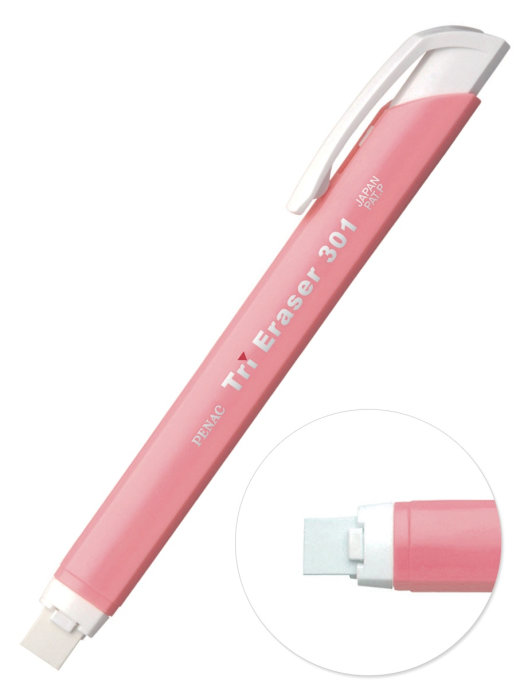 фото Ластик penac tri eraser, розовый