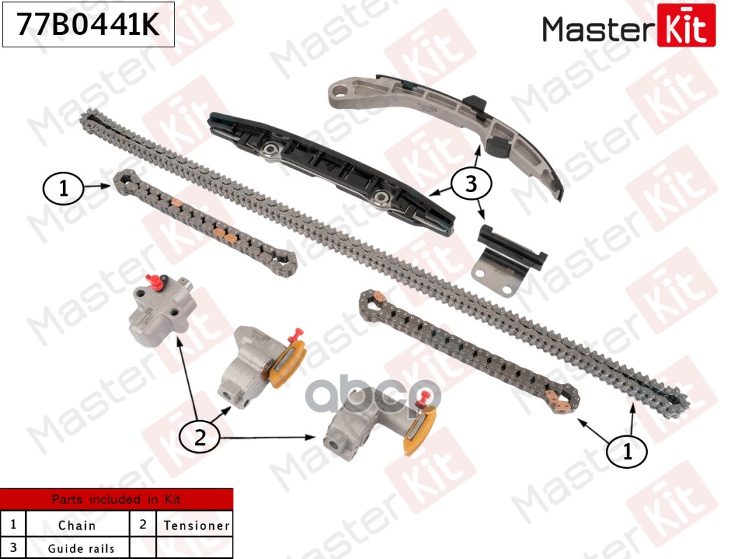 

Комплект Цепи Грм MasterKit арт. 77B0441K