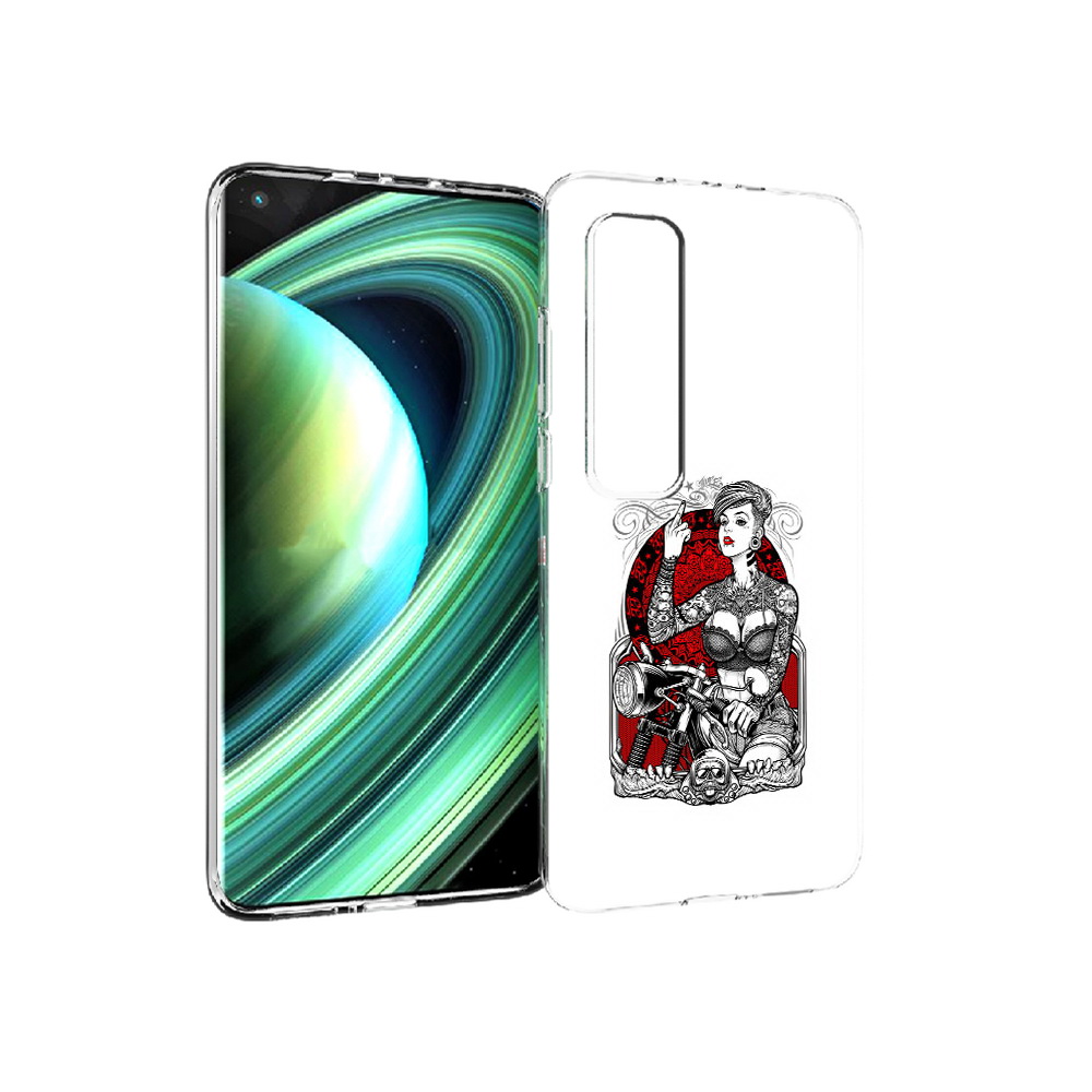 Чехол MyPads Tocco для Xiaomi Mi 10 Ultra девушка на мотоцикле (PT156404.264.308)