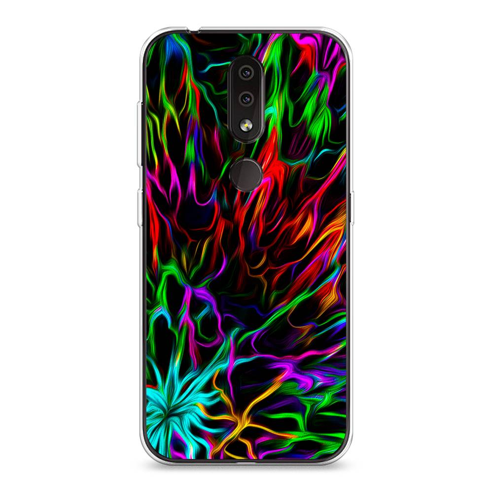 

Чехол на Nokia 4.2 "Разноцветные разводы", Голубой;зеленый;оранжевый, 122550-3