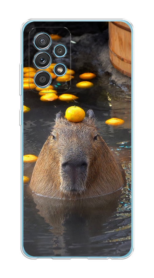 

Чехол на Samsung Galaxy A52/A52s "Капибара отдыхает", Коричневый;оранжевый;серый, 2102450-1