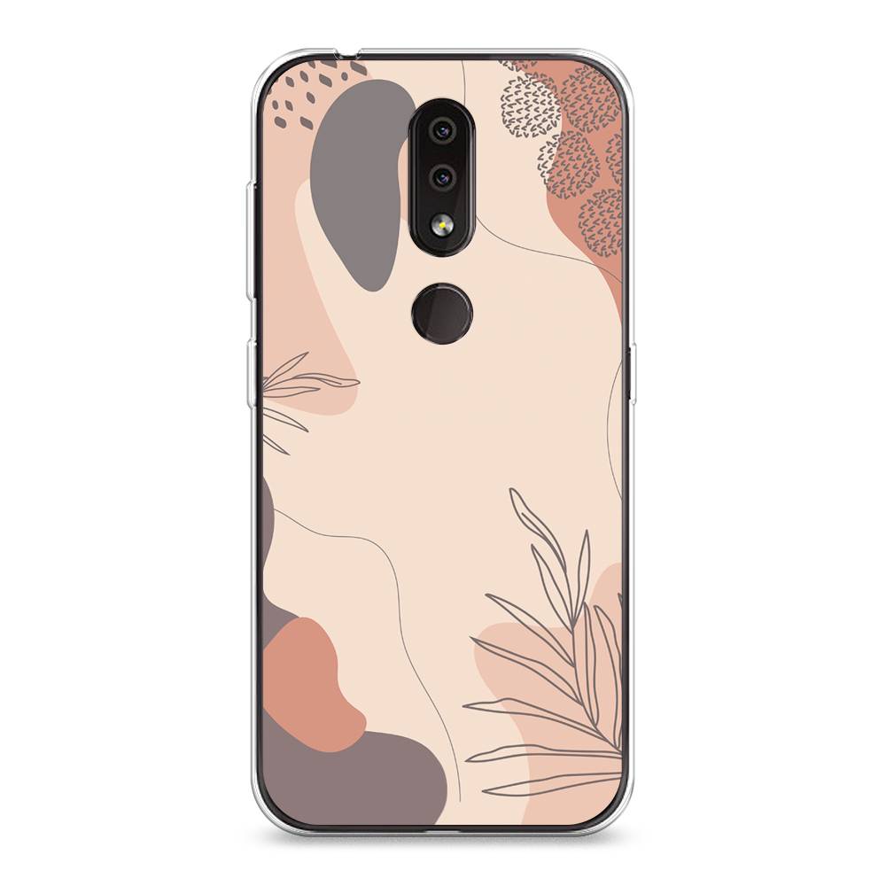 

Чехол на Nokia 4.2 "Нюдовые тона", Коричневый;серый, 122550-4