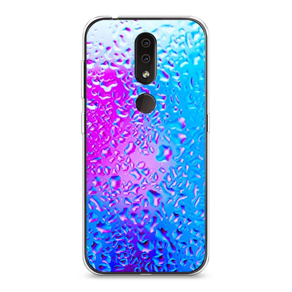 

Чехол на Nokia 4.2 "Капли на стекле", Голубой;розовый, 122550-3