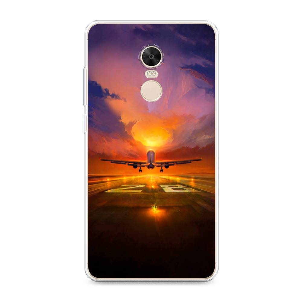 

Чехол на Xiaomi Redmi Note 4X "Самолет на посадке", Оранжевый;синий, 31950-6