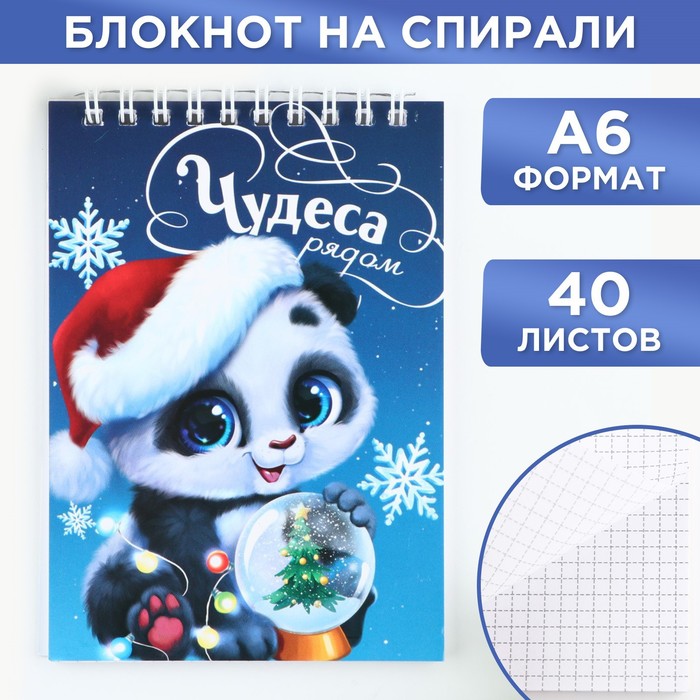 

Блокнот ArtFox Чудеса рядом 9821995 А6, 40л мягкая обложка, на гребне, 10 шт