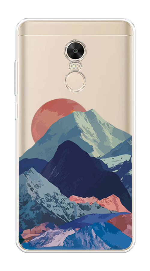 

Чехол на Xiaomi Redmi Note 4X "Закат в снежных горах", Красный;серый;голубой, 31950-2