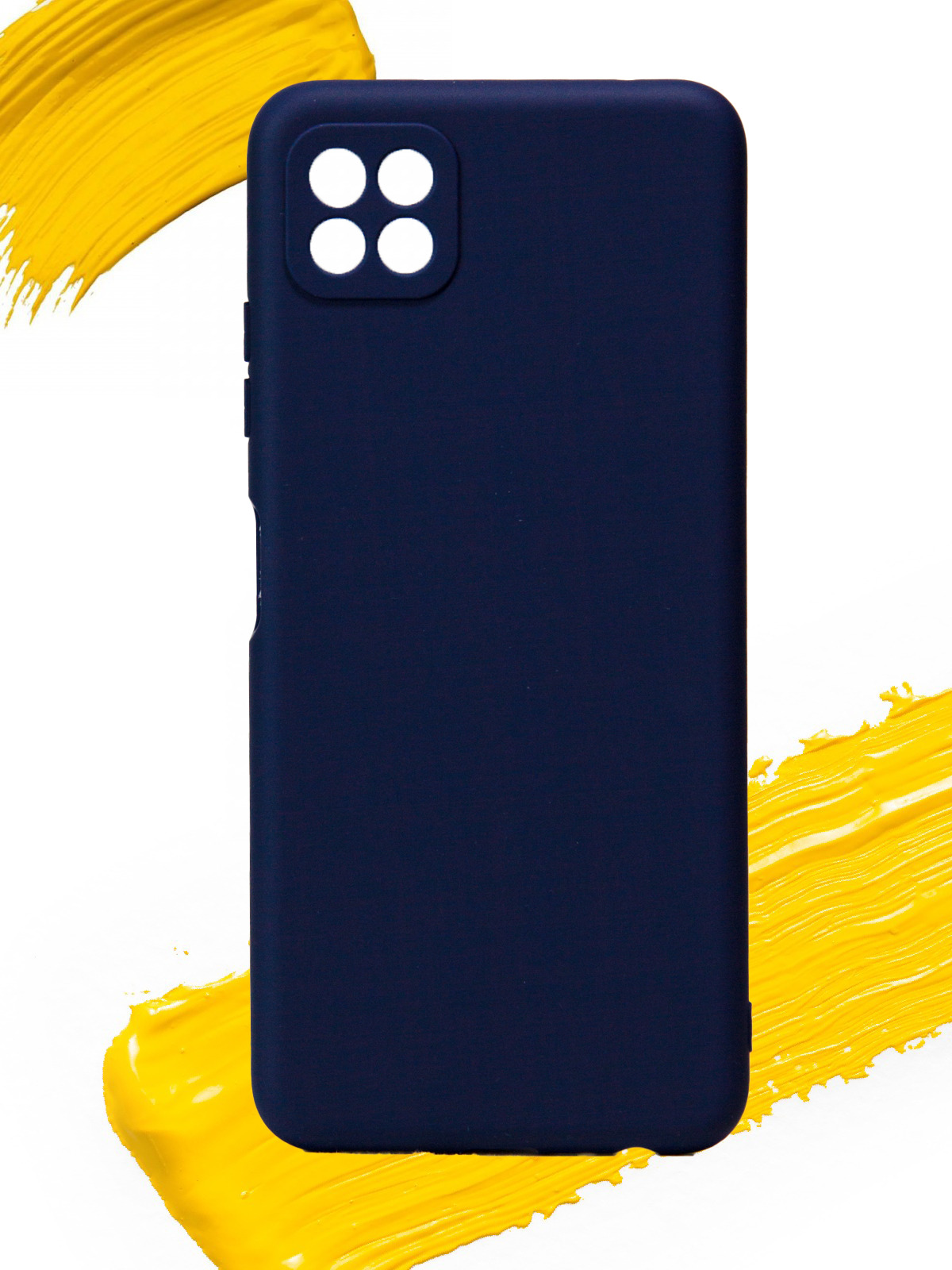

Чехол для Samsung Galaxy A22s с защитой камеры, матовый синий, Silicone case