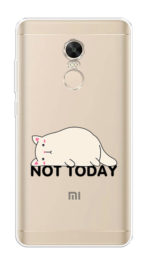 

Чехол на Xiaomi Redmi Note 4X "Cat not today", Белый;розовый;черный, 31950-1