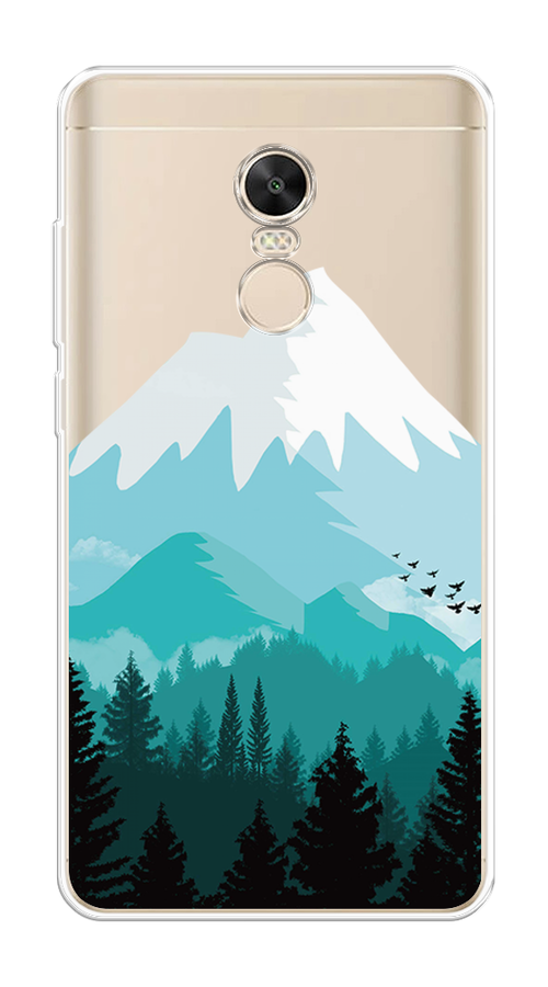 

Чехол на Xiaomi Redmi Note 4X "Синяя снежная гора", Белый;голубой, 31950-2