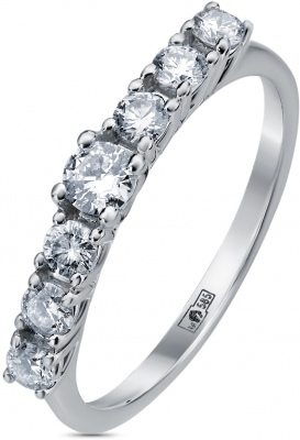 

Кольцо с 7 бриллиантами из белого золота р. 16 Саргон R1303-1001, R1303-1001
