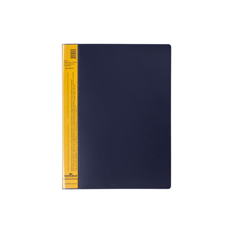 

Папка Durable Duralook Color, с 20 впаянными карманами, А4, корешок 25 мм, Желтый