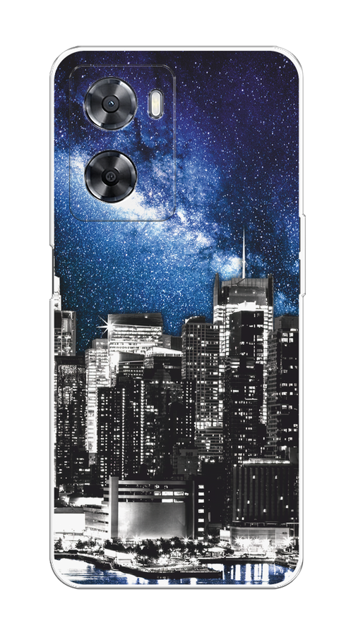 

Чехол на Oppo A57 4G/A77 4G/A77s 4G/A57s "Космический Нью-Йорк", Синий;серый, 2510350-1