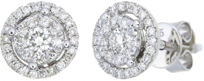 

Серьги с 64 бриллиантами из белого золота Саргон E1209-1001, E1209-1001