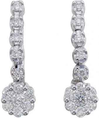 

Серьги с 26 бриллиантами из белого золота Саргон E1292-1001, E1292-1001