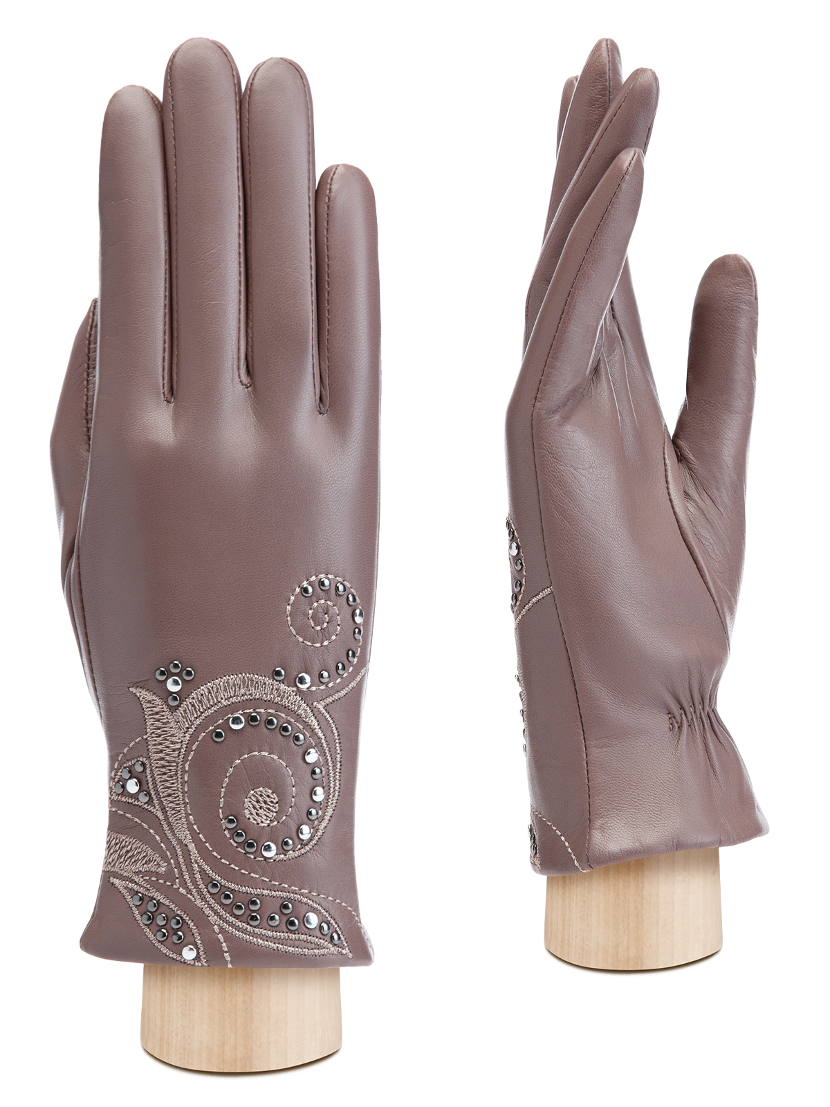 

Перчатки женские Eleganzza IS01439 серо-розовые р. 6,5, Розовый, IS01439