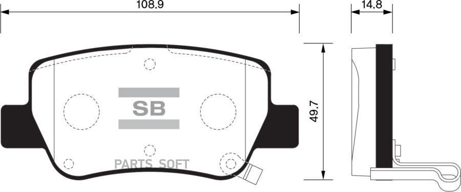 

Тормозные колодки Sangsin brake задние SP1578, SP1578