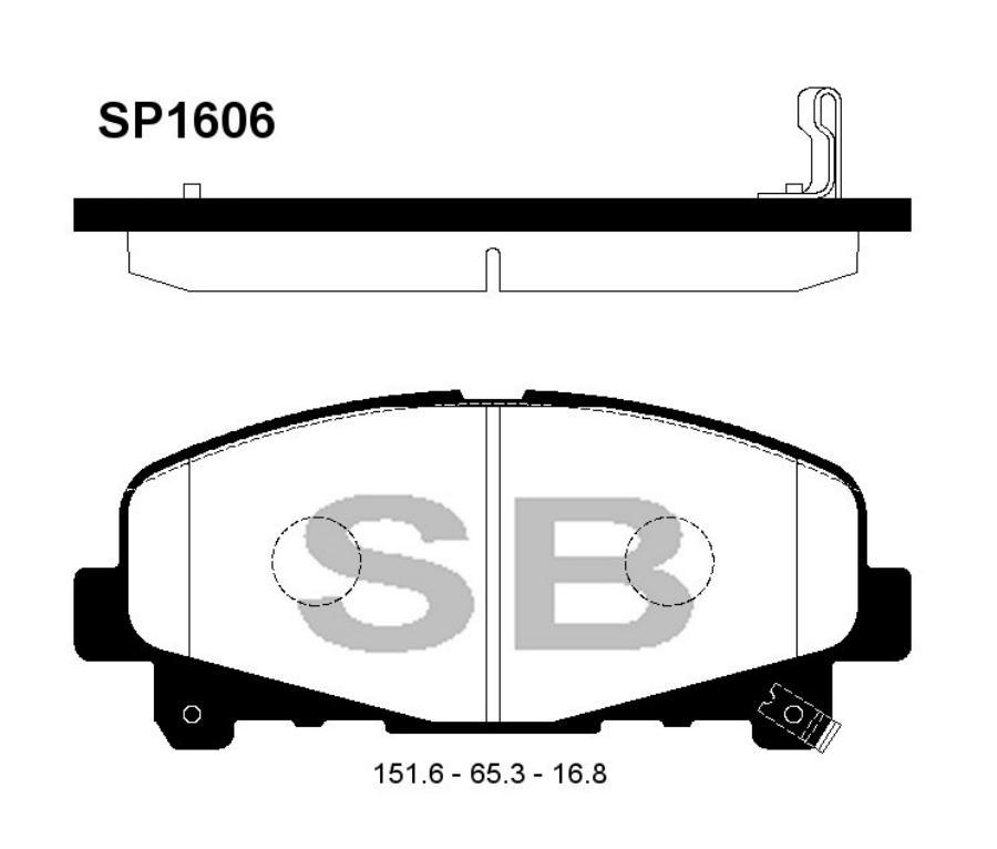 

Тормозные колодки Sangsin brake передние SP1606, SP1606