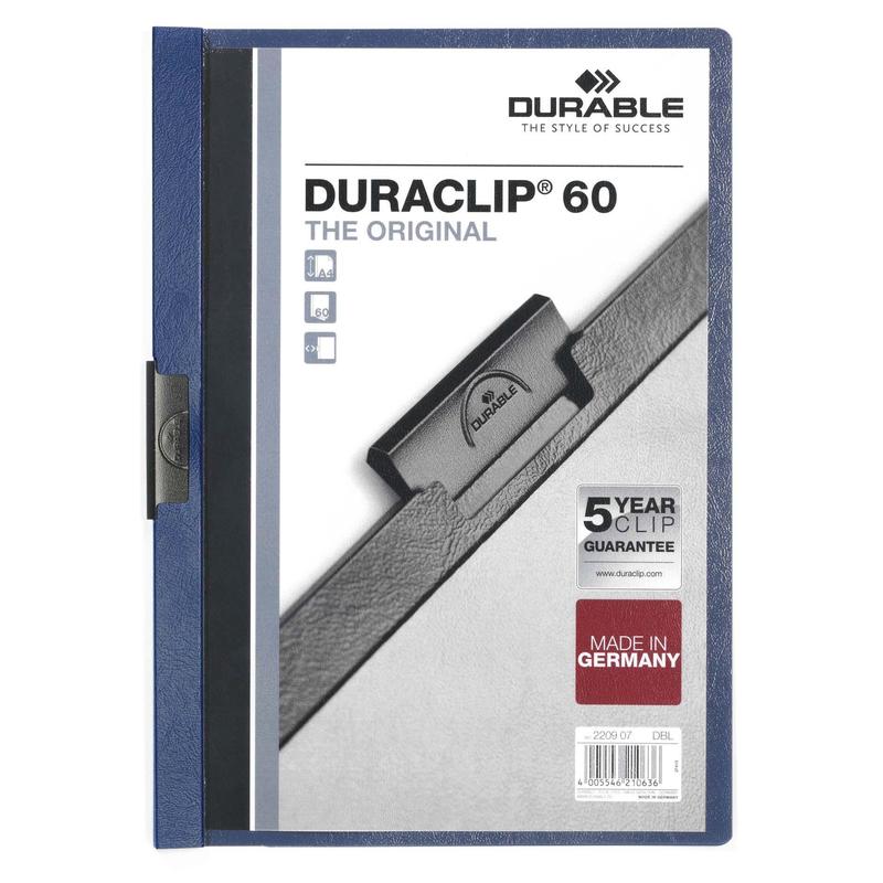 

Durable Папка с клипом Durable Duraclip, до 60 листов, А4, ПВХ Синий