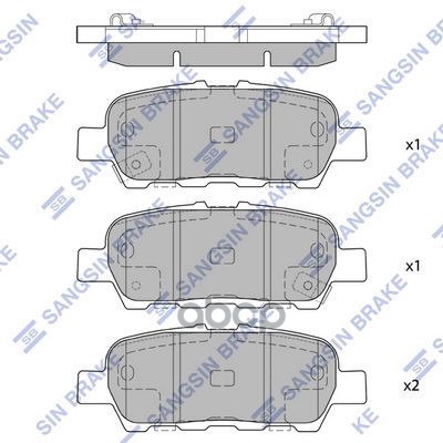 

Тормозные колодки Sangsin brake SP1637, SP1637